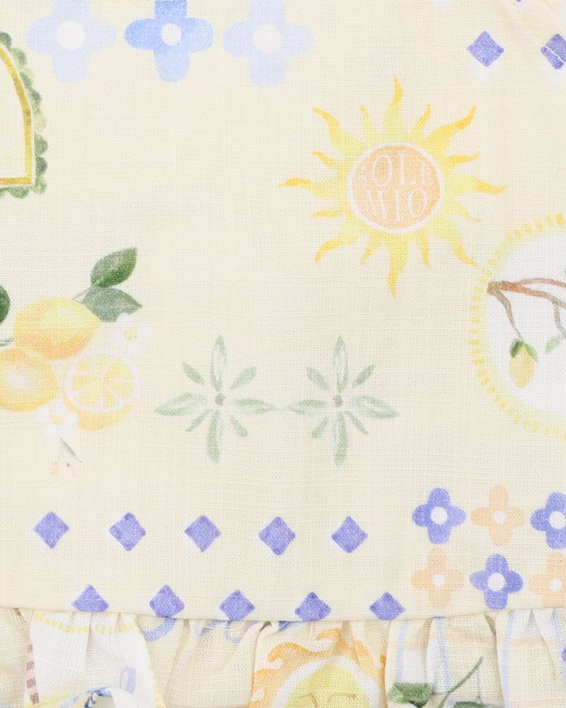 Piccolina Shirred Frill Top - Piccolina Print