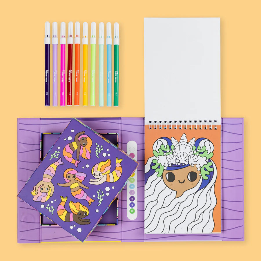 Colour By Numbers - Mermaids & Friends