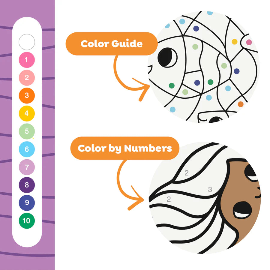 Colour By Numbers - Mermaids & Friends