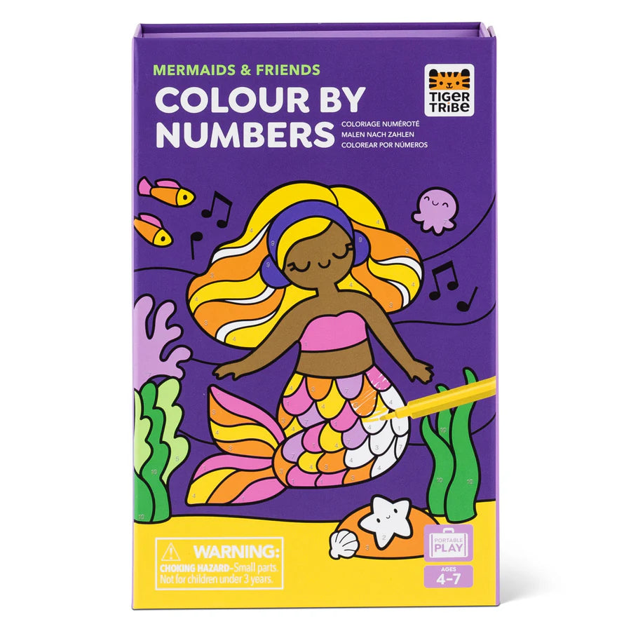 Colour By Numbers - Mermaids & Friends