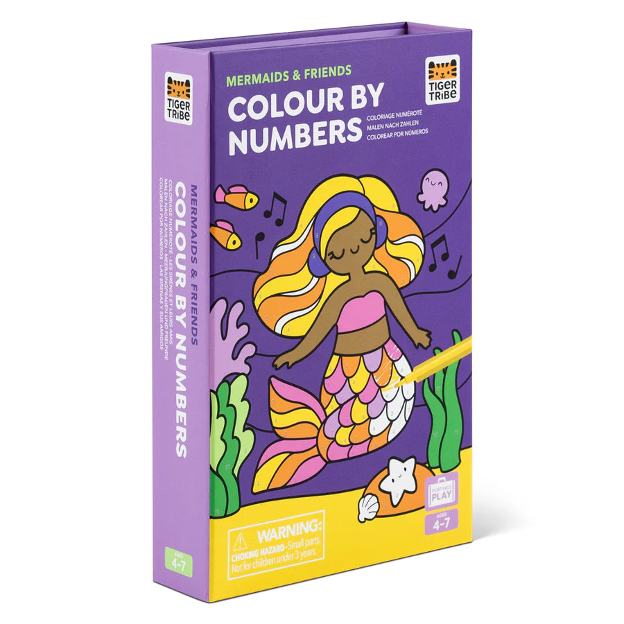 Colour By Numbers - Mermaids & Friends