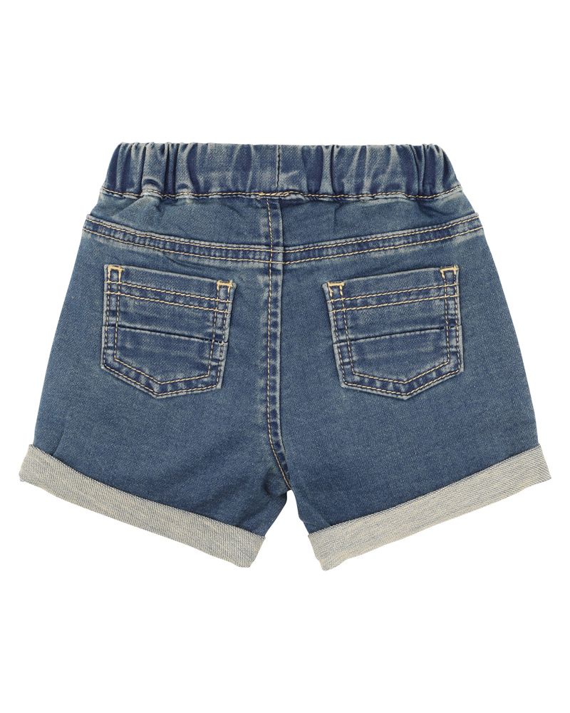 Boys Knit Denim Shorts - Vintage Indigo