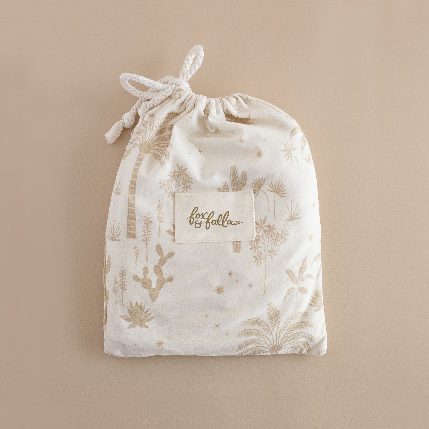 Desert Palm Organic Fitted Bassinet Sheet/Change Pad Cover