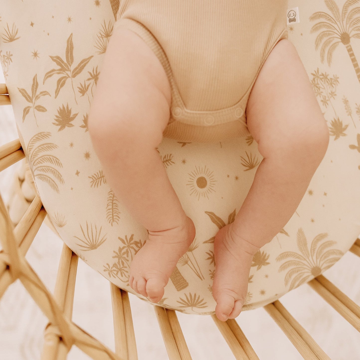 Desert Palm Organic Fitted Bassinet Sheet/Change Pad Cover