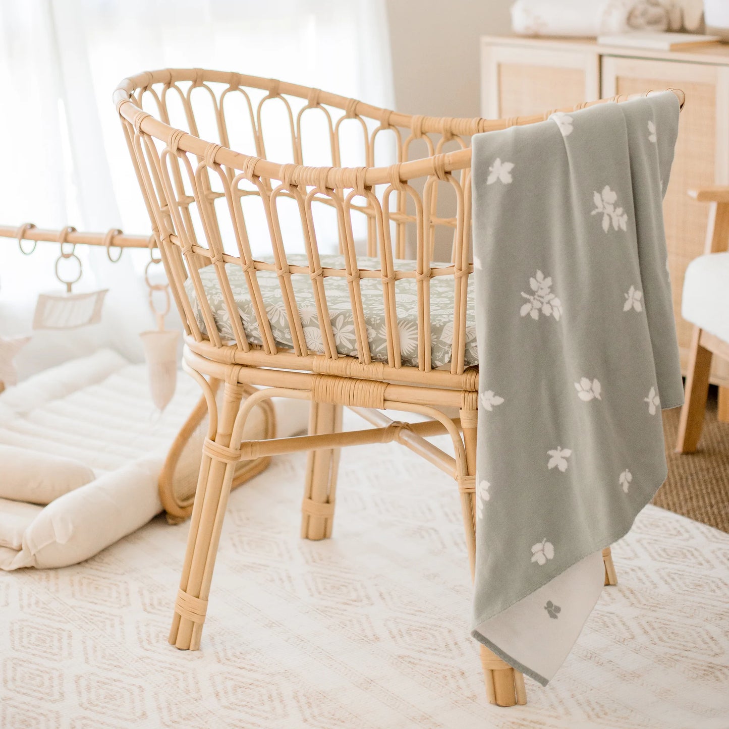 Zanzibar Organic Fitted Bassinet Sheet/Change Pad Cover