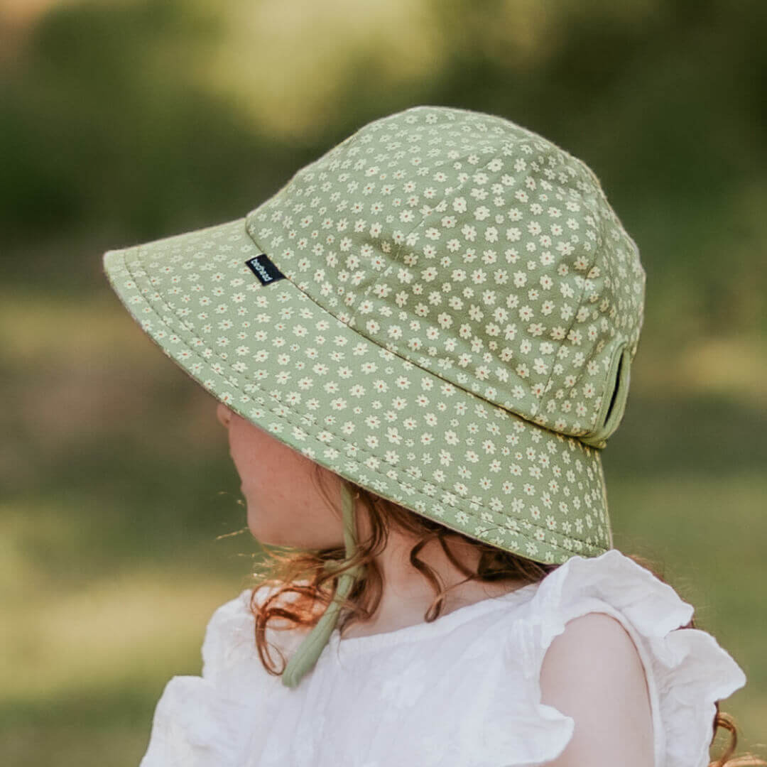Girls Ponytail Bucket Hat - Grace