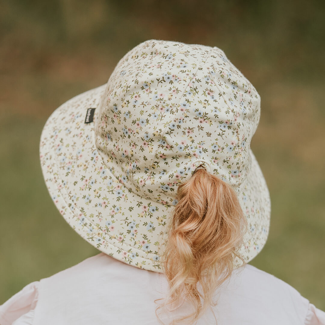 Girls Ponytail Bucket Hat - Charlotte