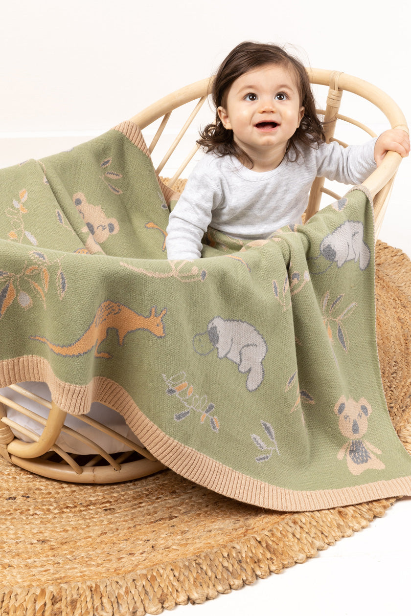 Cotton Baby Blanket - Bush Babies