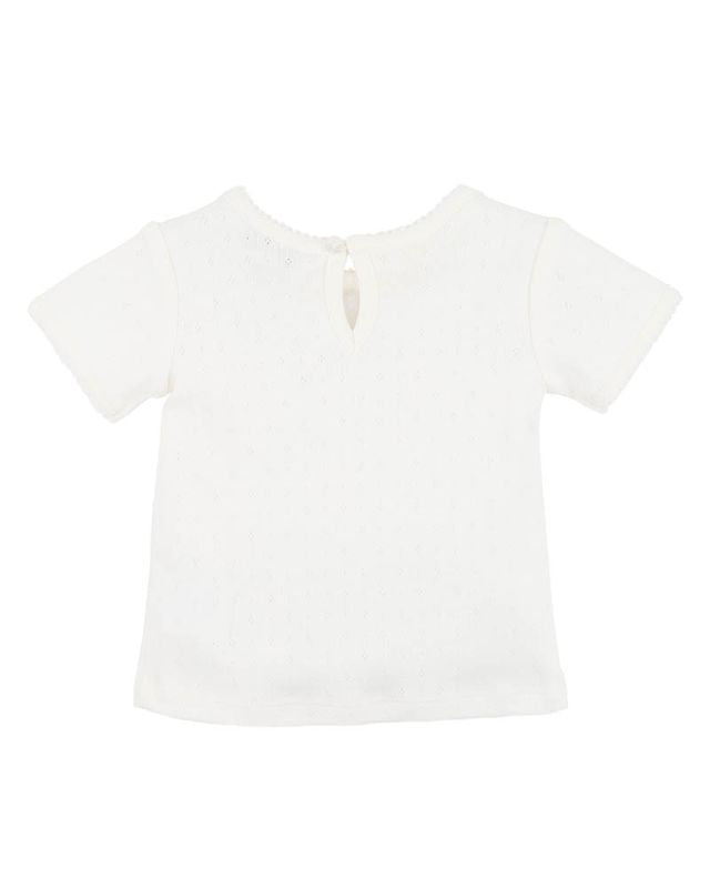 Tess Pointelle Tee - Cloud