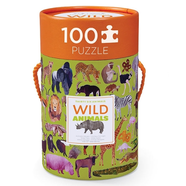 36 Animal Puzzle 100 Pce - Wild Animals