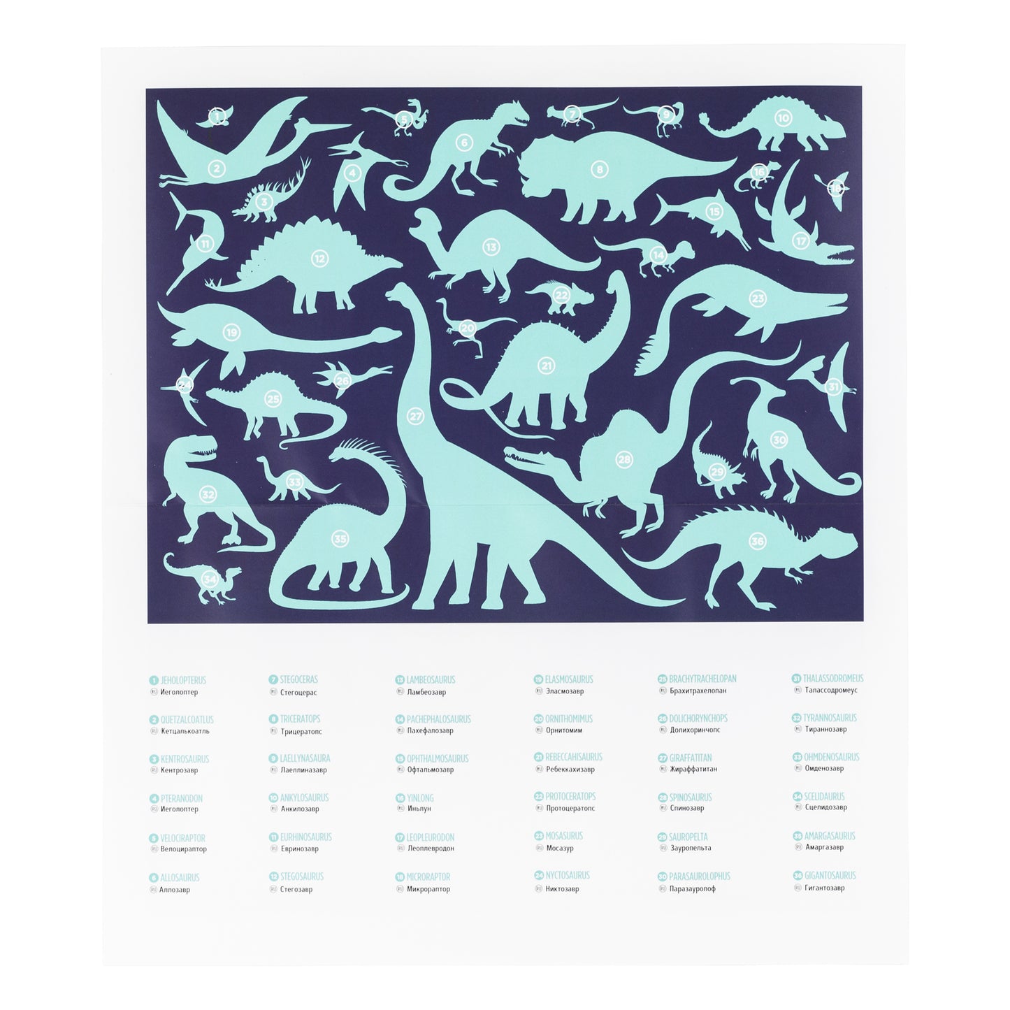 36 Animal Puzzle 100pce - Dino World