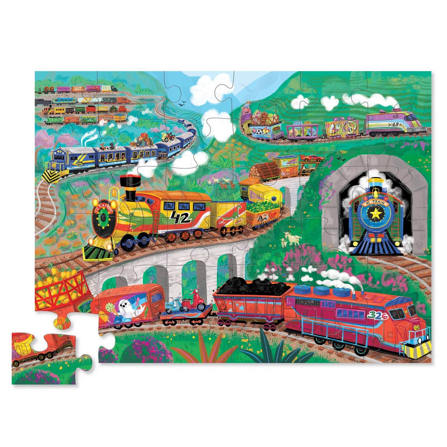 Classic Floor Puzzle 36pce - All Aboard (Foil Stamped)