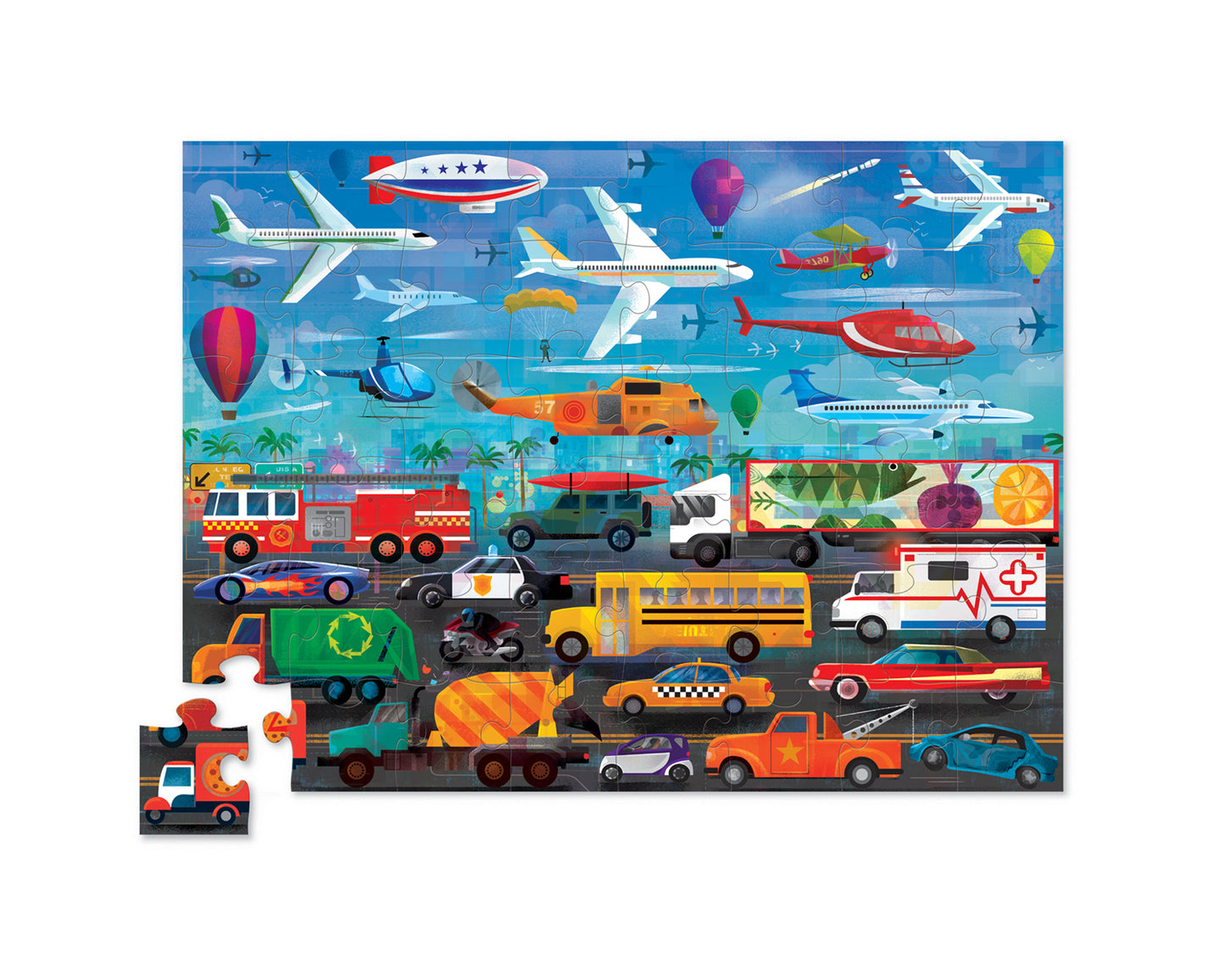 Above & Below Puzzle 48Pce - Things That Go
