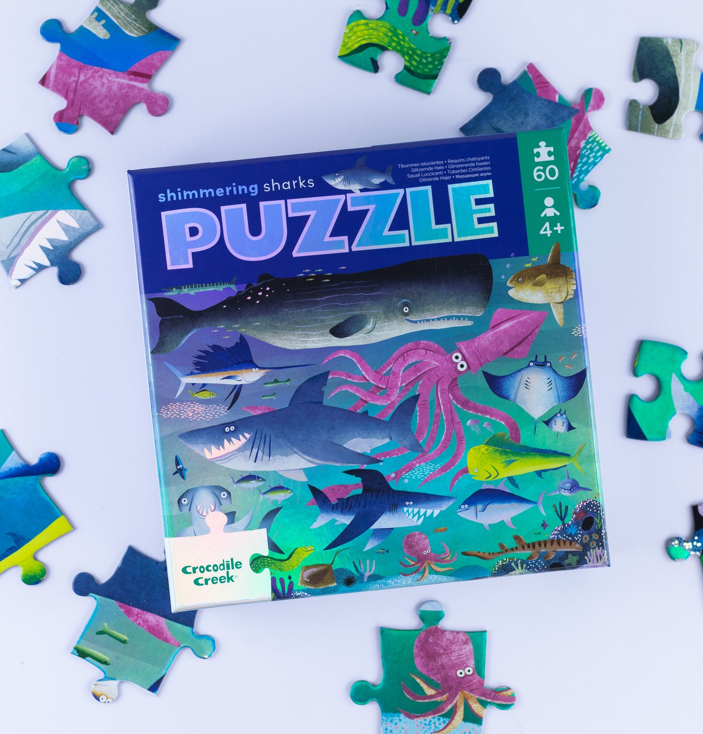 Foil Puzzle 60 Pce - Shimmering Shark