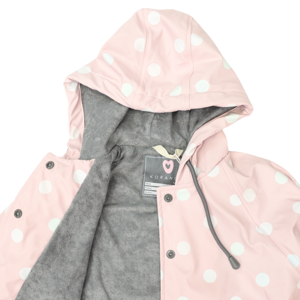 Polkadot Colour Change Raincoat - Pink