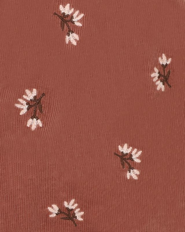 Embroidered Skirt w Shorts - Auburn Brown