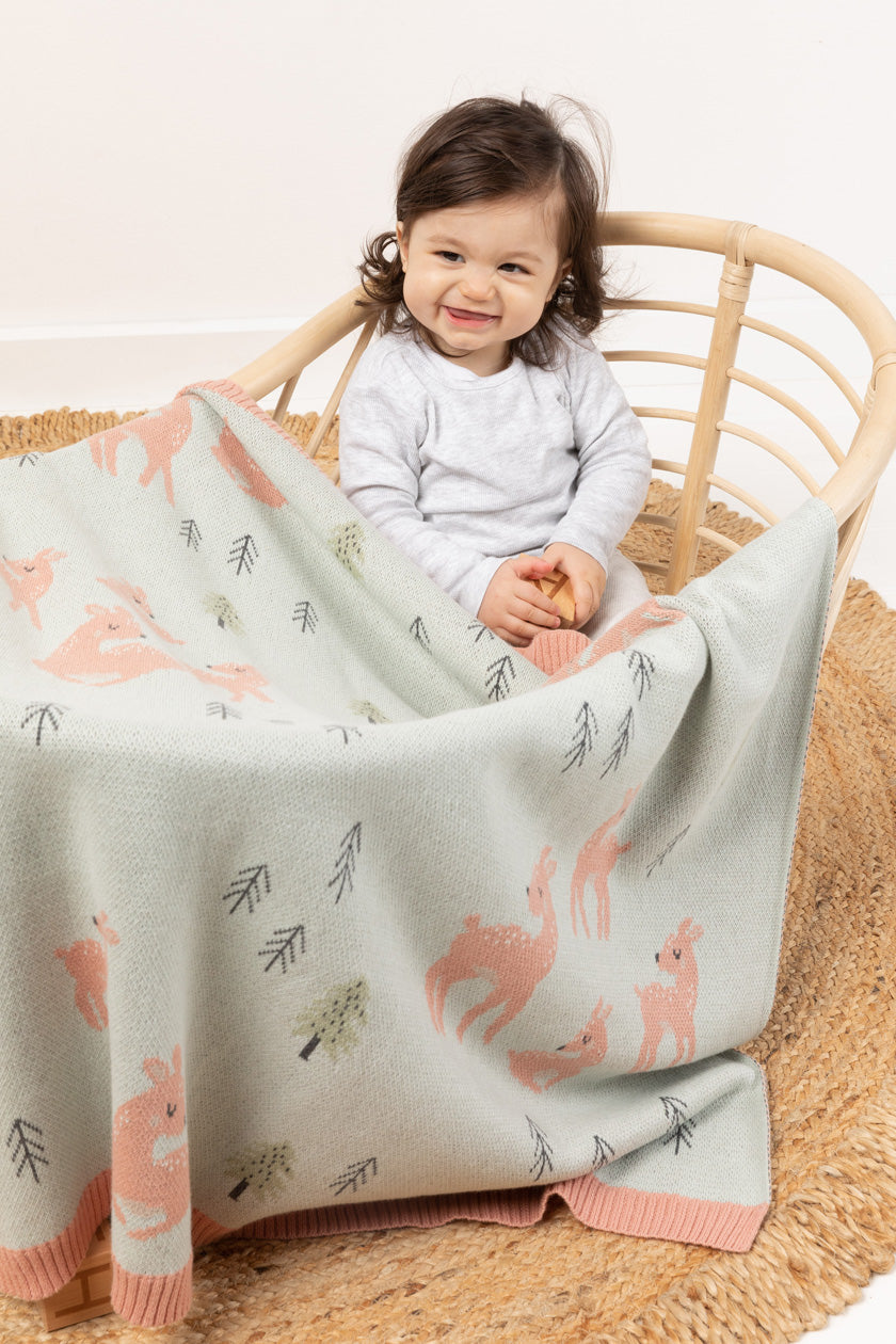 Cotton Baby Blanket - Delilah Deer