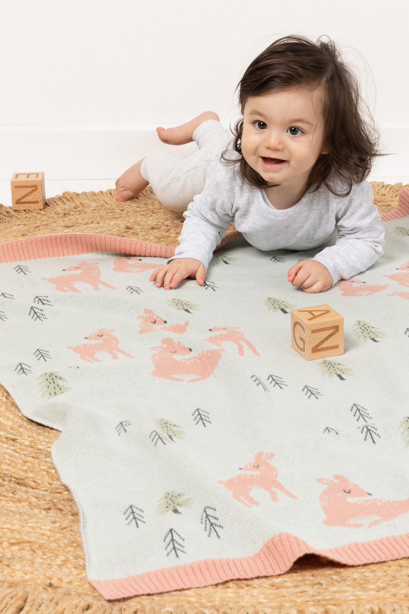 Cotton Baby Blanket - Delilah Deer