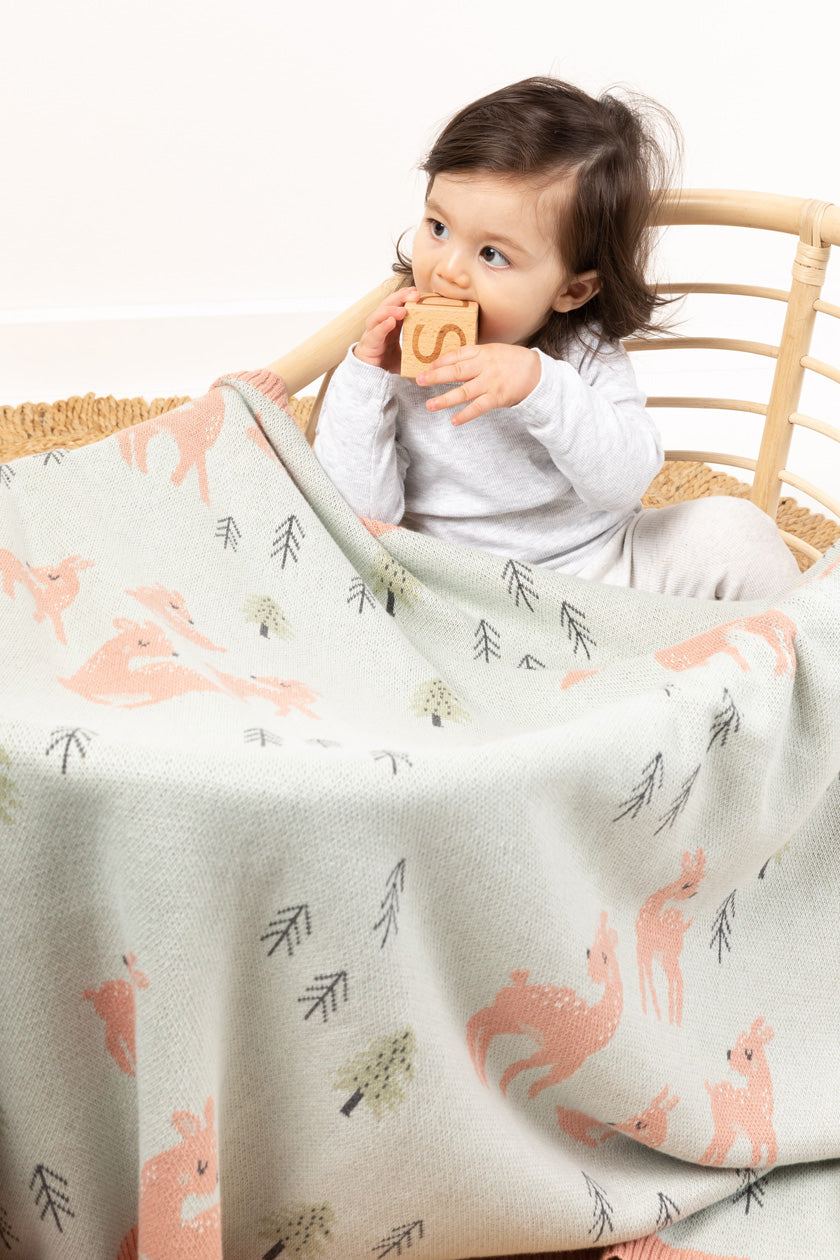 Cotton Baby Blanket - Delilah Deer