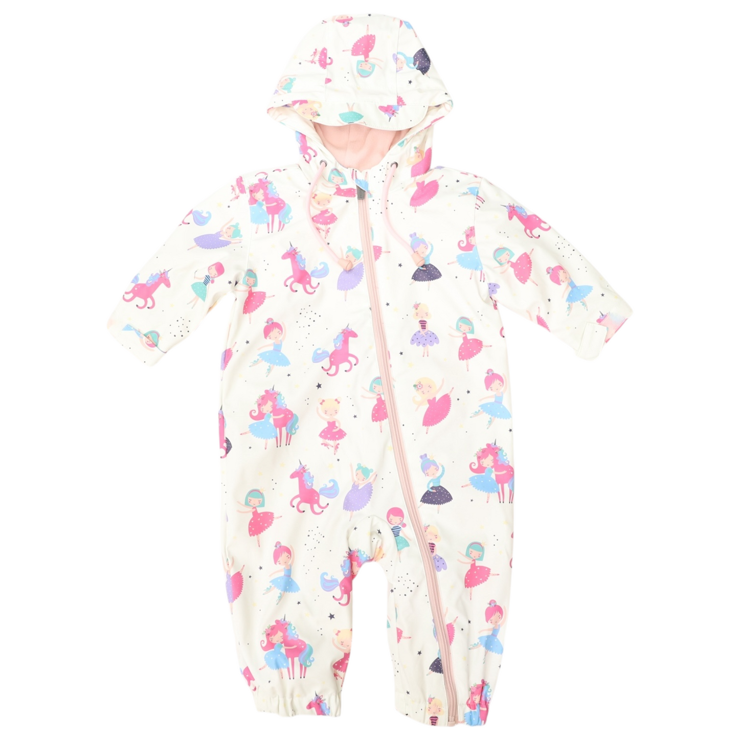 Dancing Unicorns Rain Suit - Cream