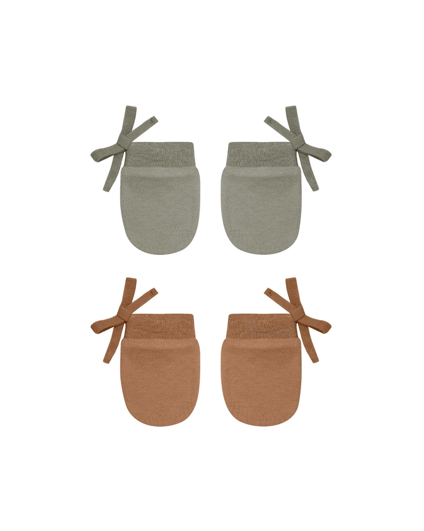 Quincy Mae No Scratch Mittens - Basil Cinnamon