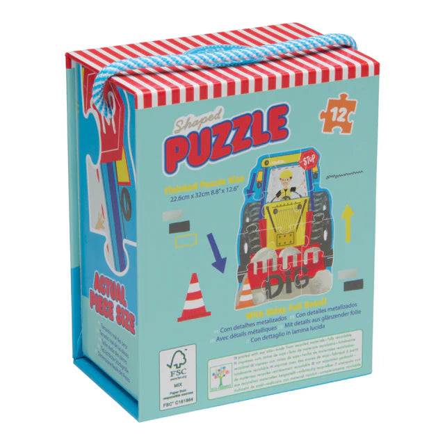 Floss & Rock 12 Pc Shaped Jigsaw Puzzle - Construction