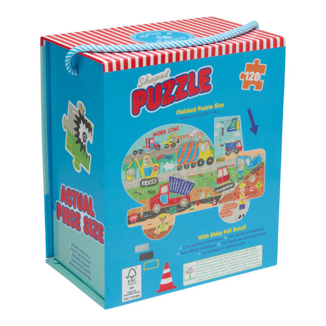 Floss & Rock 120 pc Shaped Jigsaw Puzzle - Construction