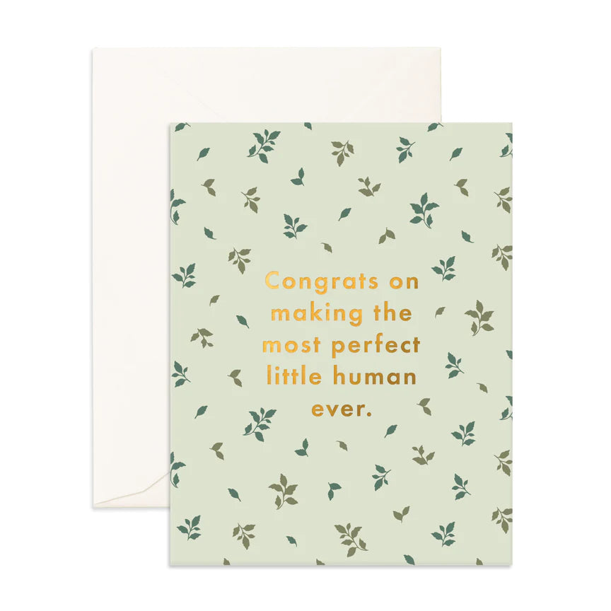 Card - Perfect Human Broderie