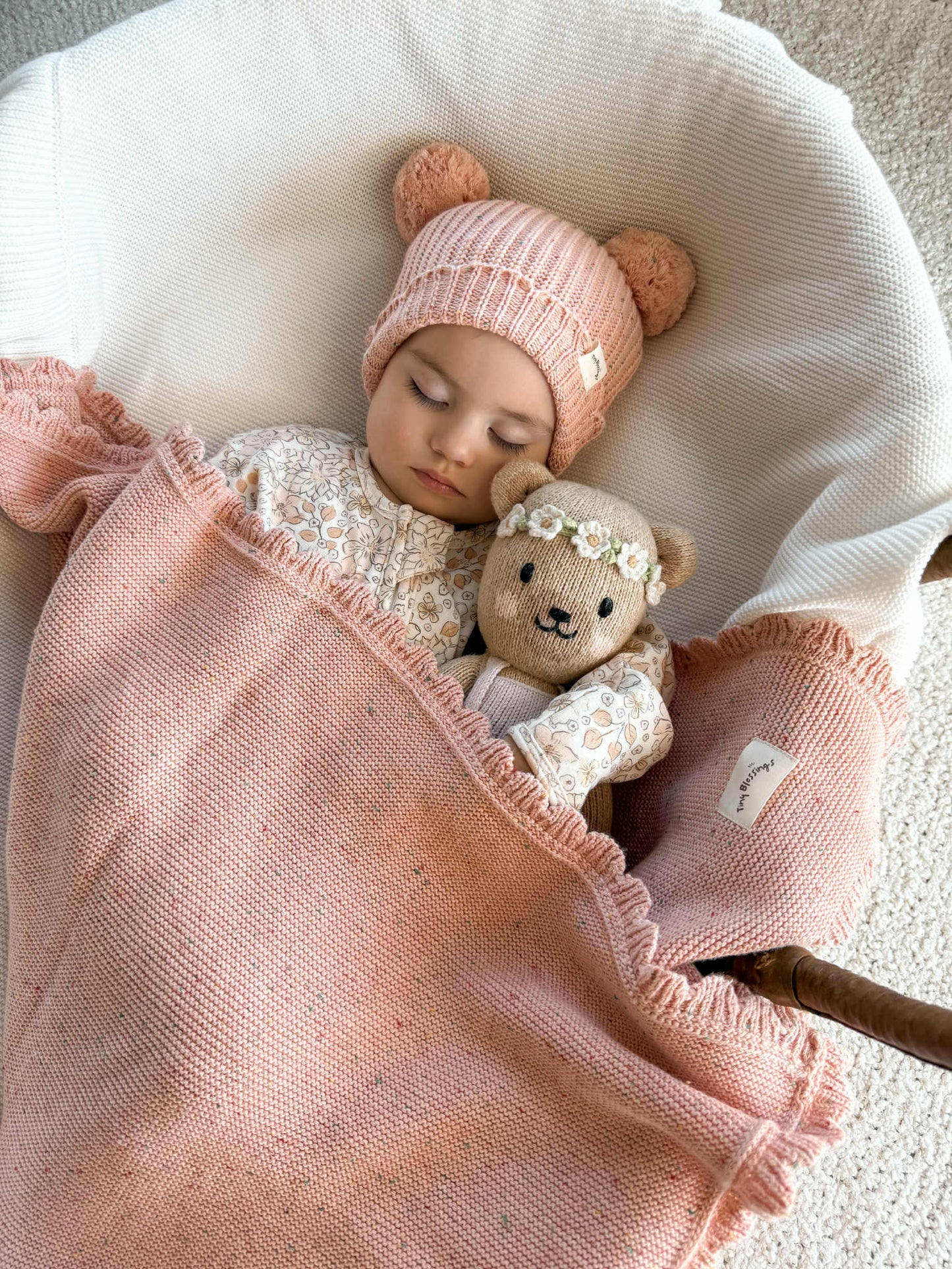 Heirloom Blanket - Peach Sprinkles