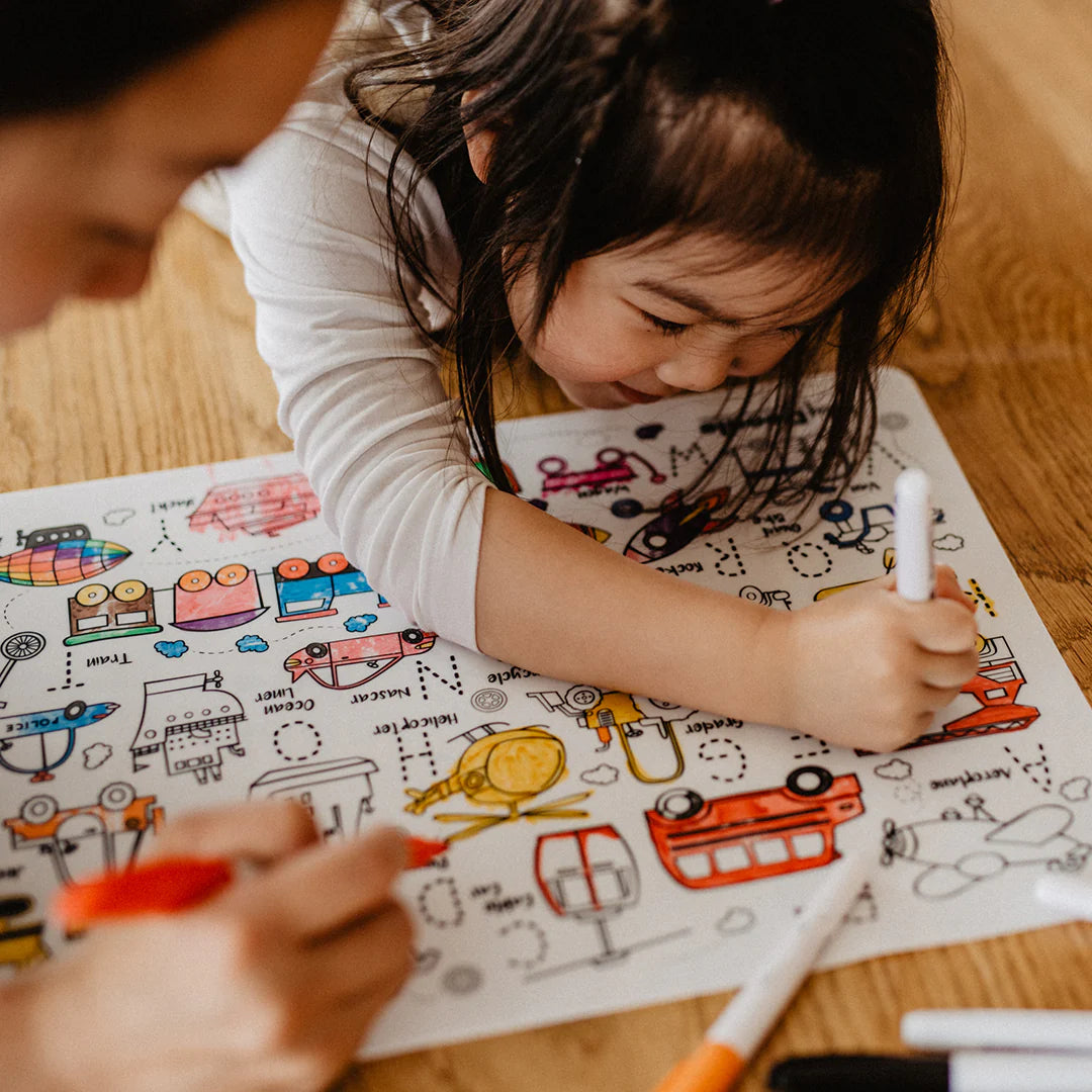 Toot Toot Classic Colouring & Doodle Mat