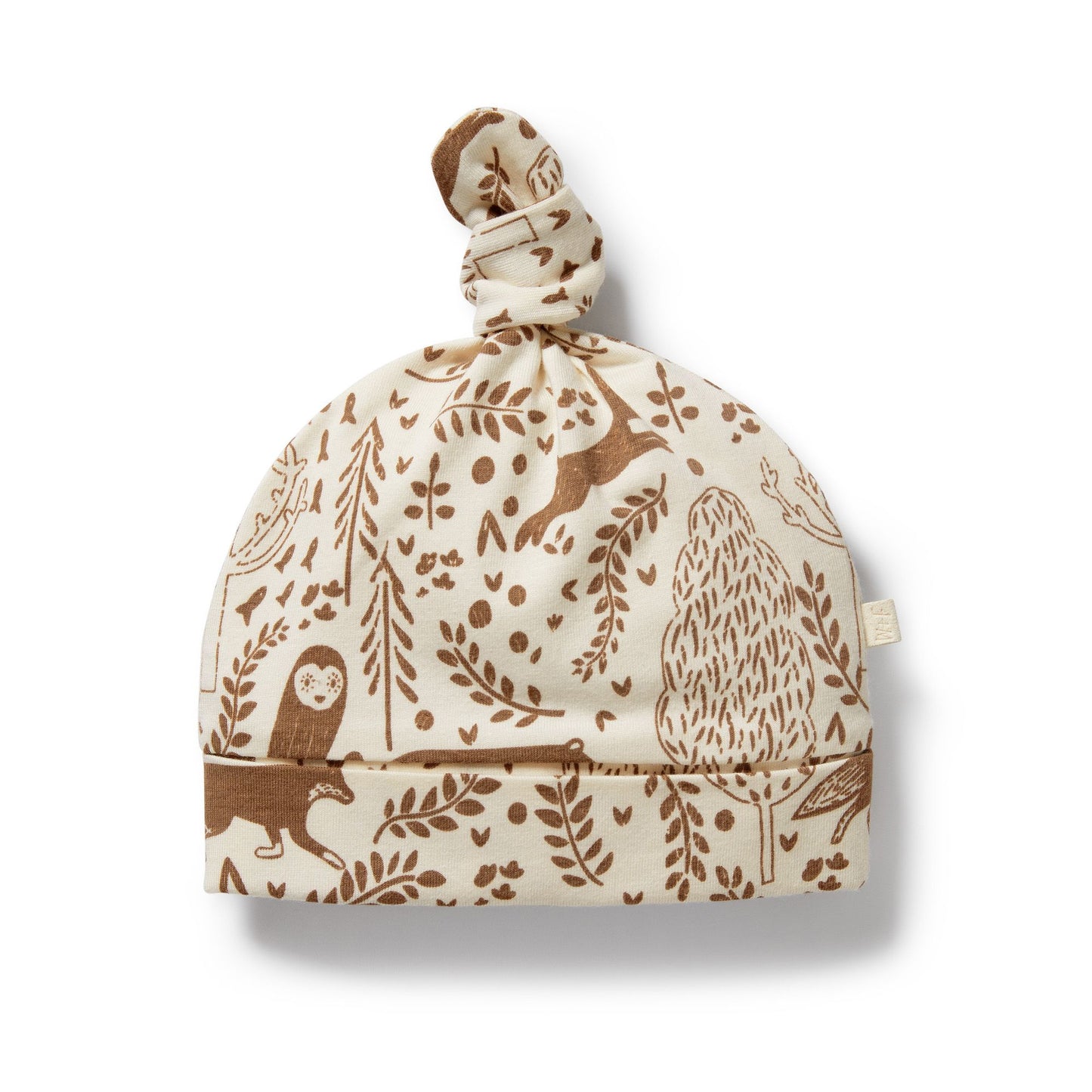Organic Knot Hat - Winter Forest