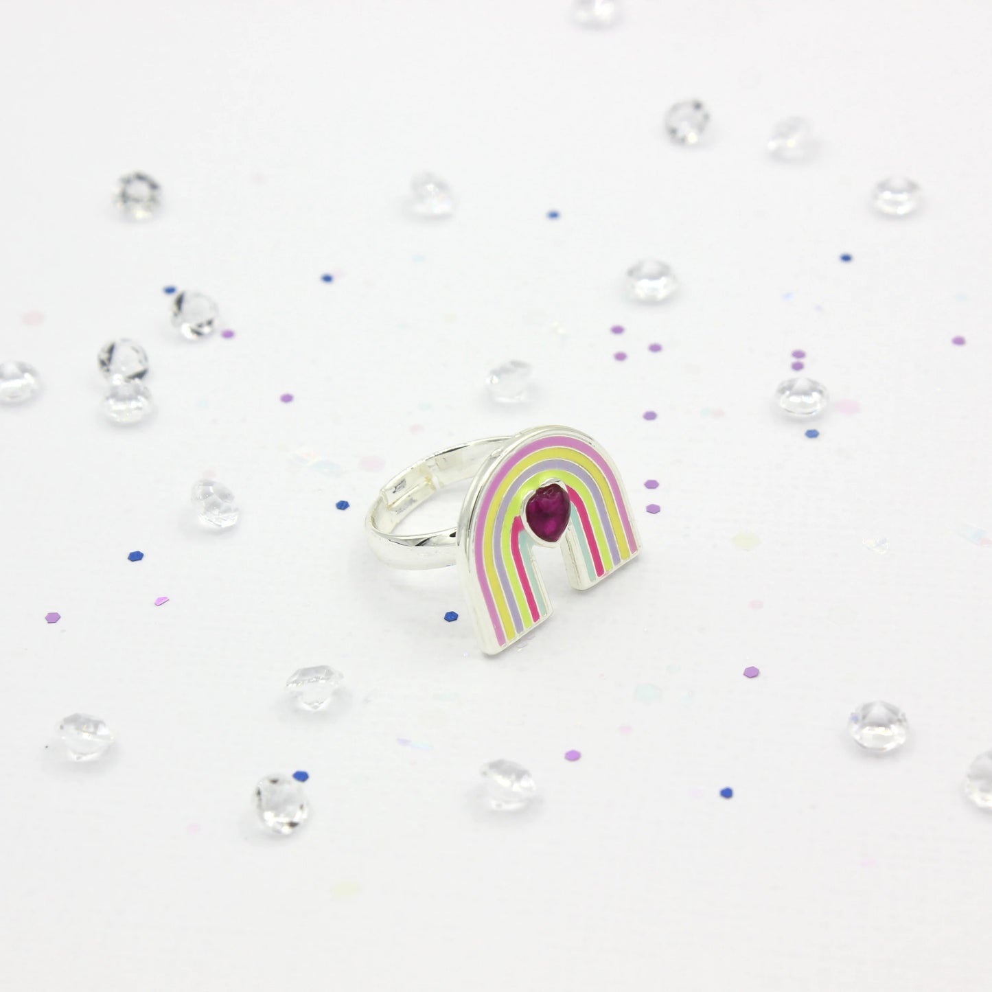 Rainbow Heart Ring