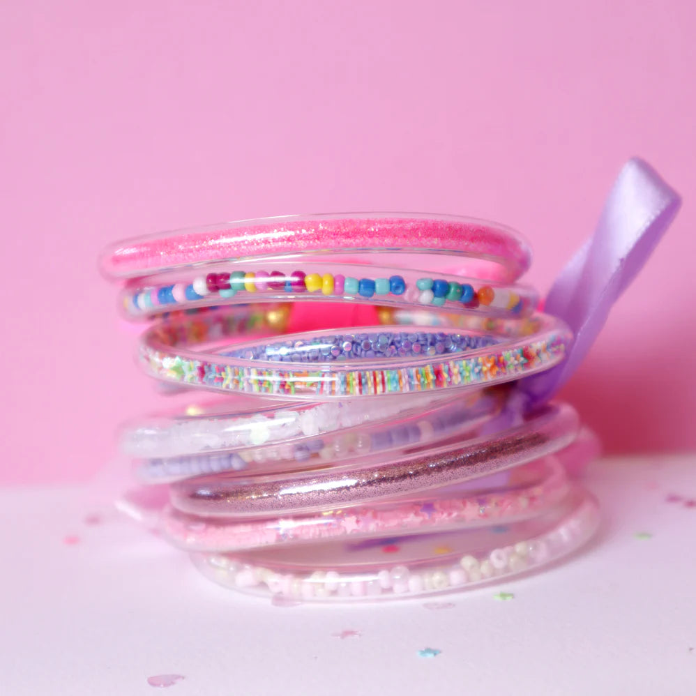 Pink Glitter Bracelets 3Pk