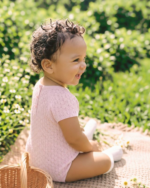 Willa Organic Knit Pointelle Bodysuit