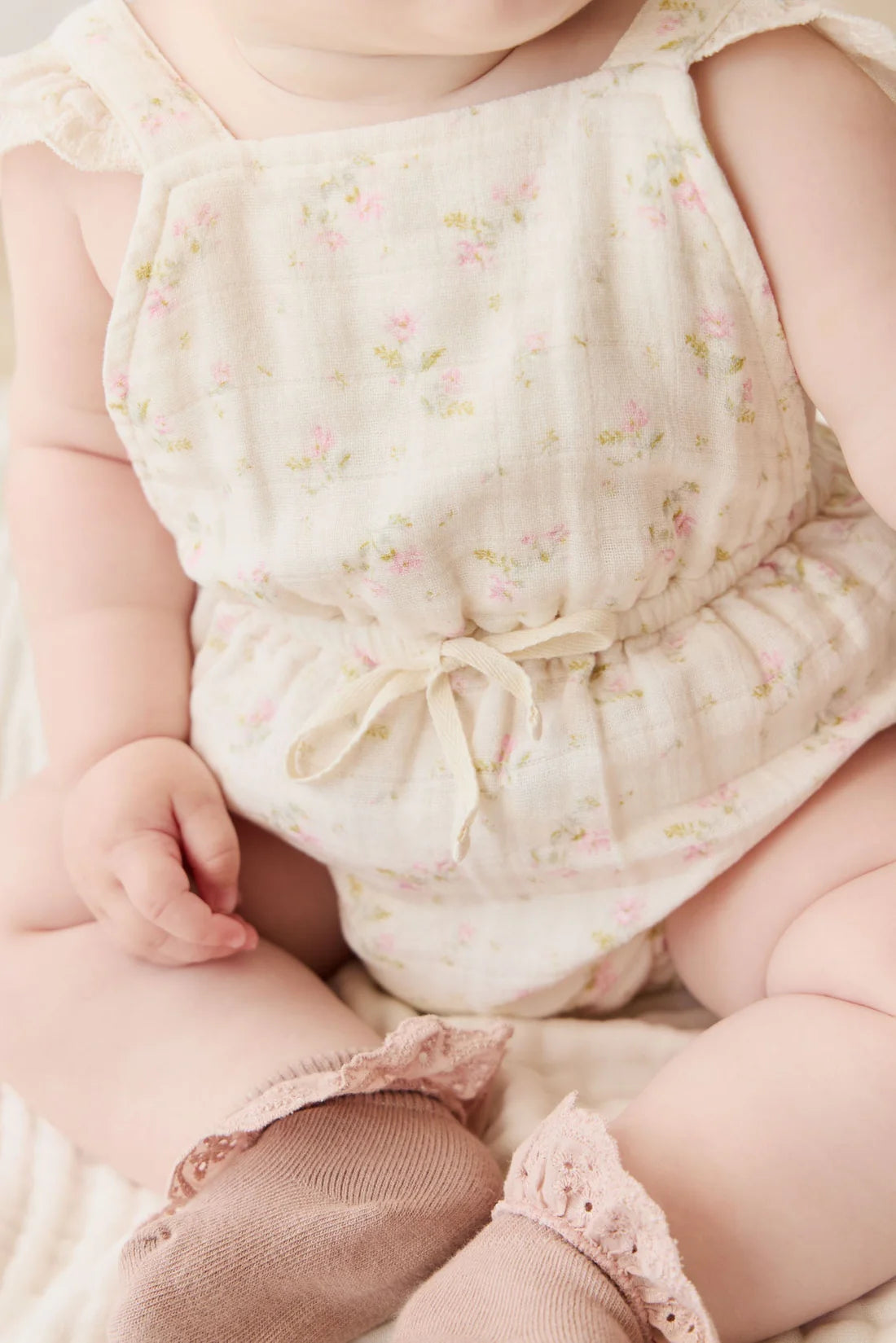 Muslin Luciana Playsuit - Emelia Pink