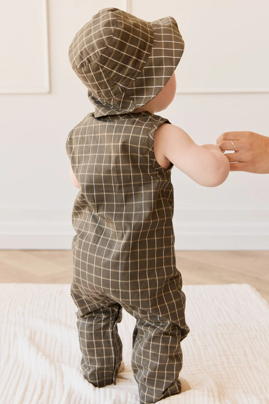 Milo Jumpsuit - Variegated Grid Tarmac
