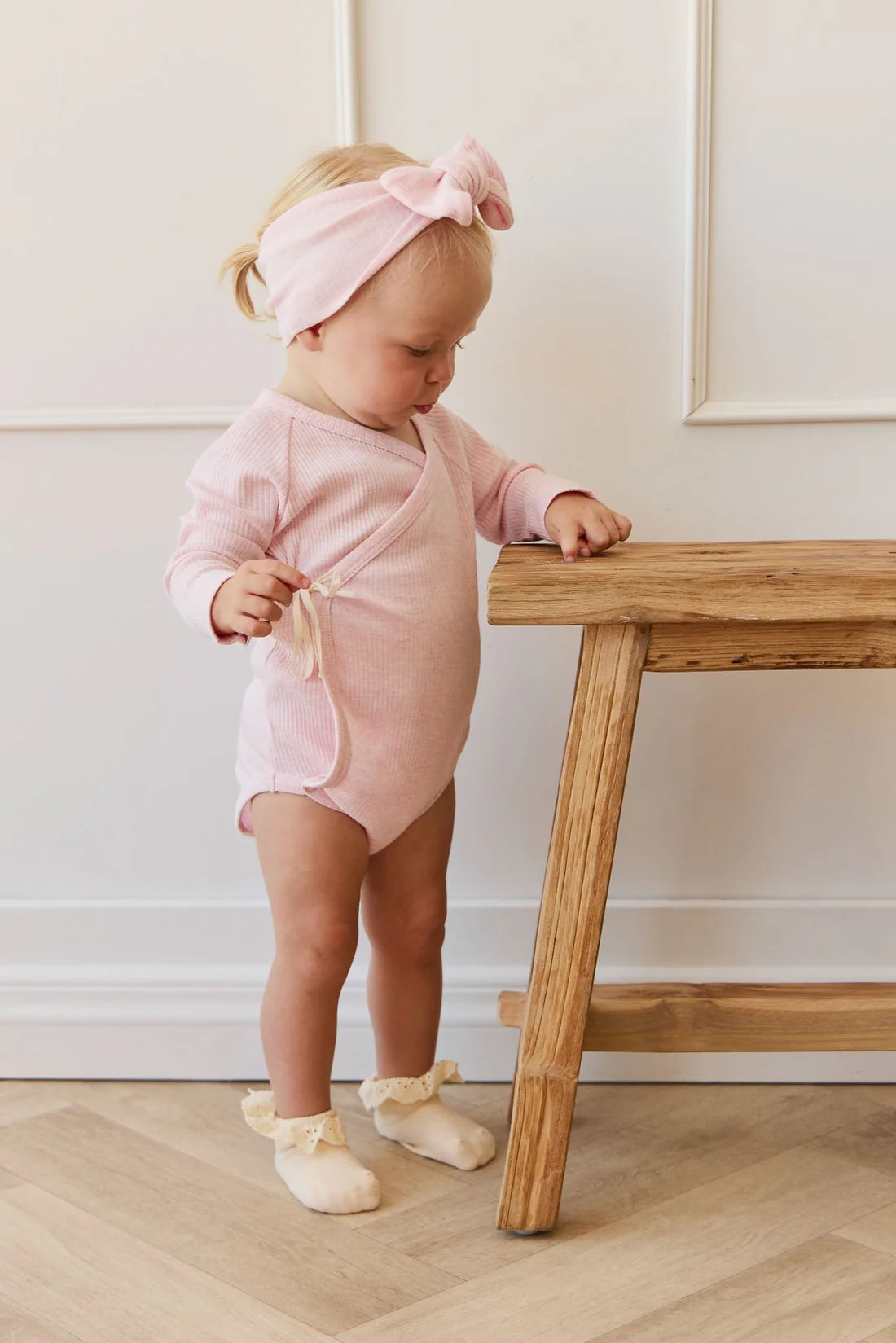 Modal Lilian Headband - Chalk Marle
