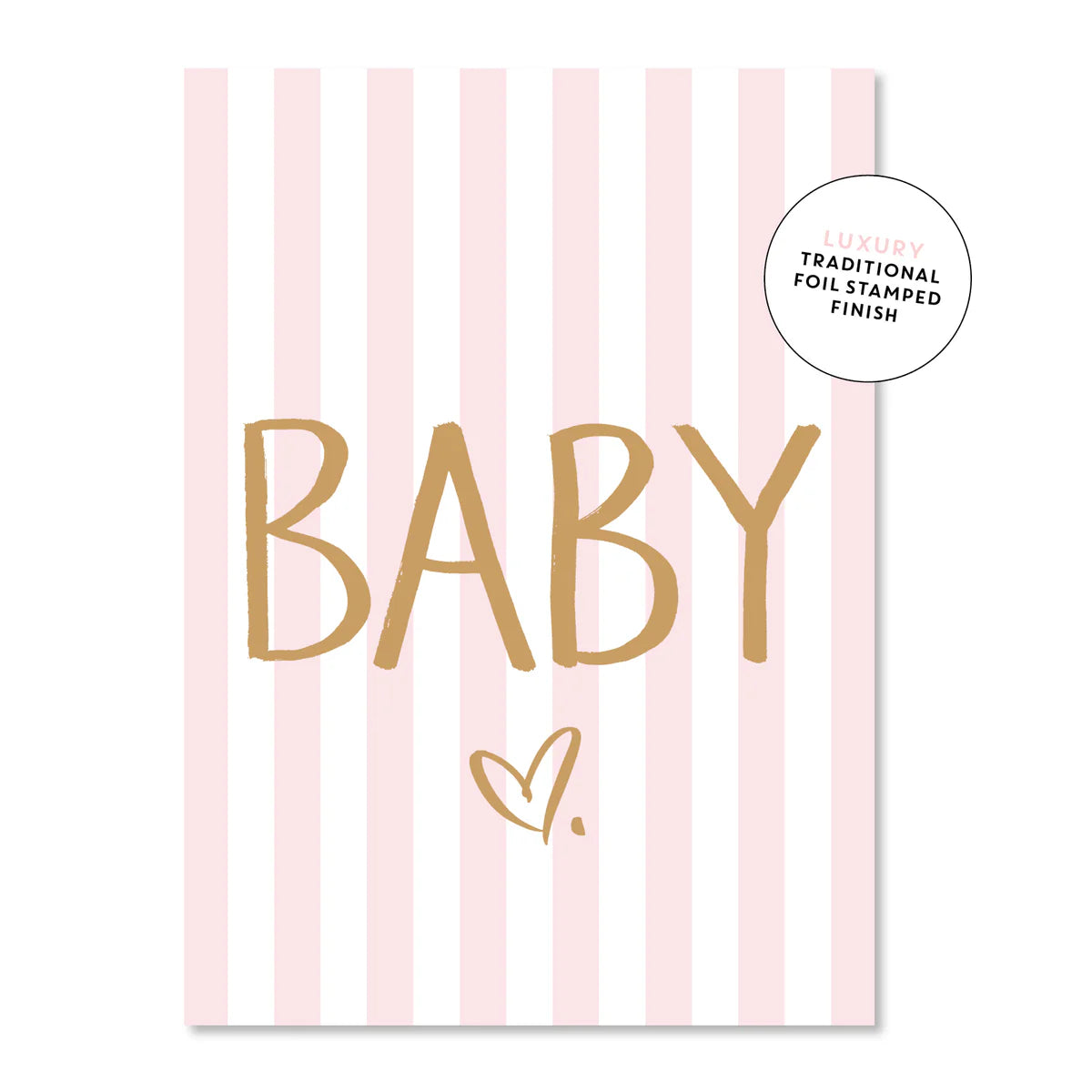 Card - Baby Stripes - Pink