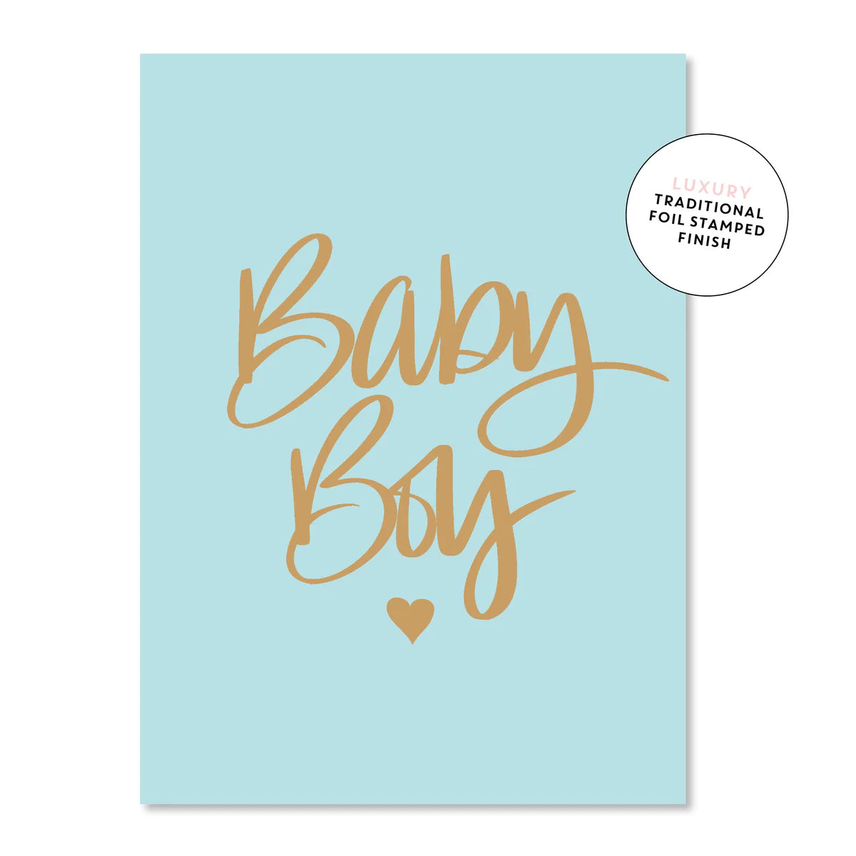 Card - Baby Boy Gold Script