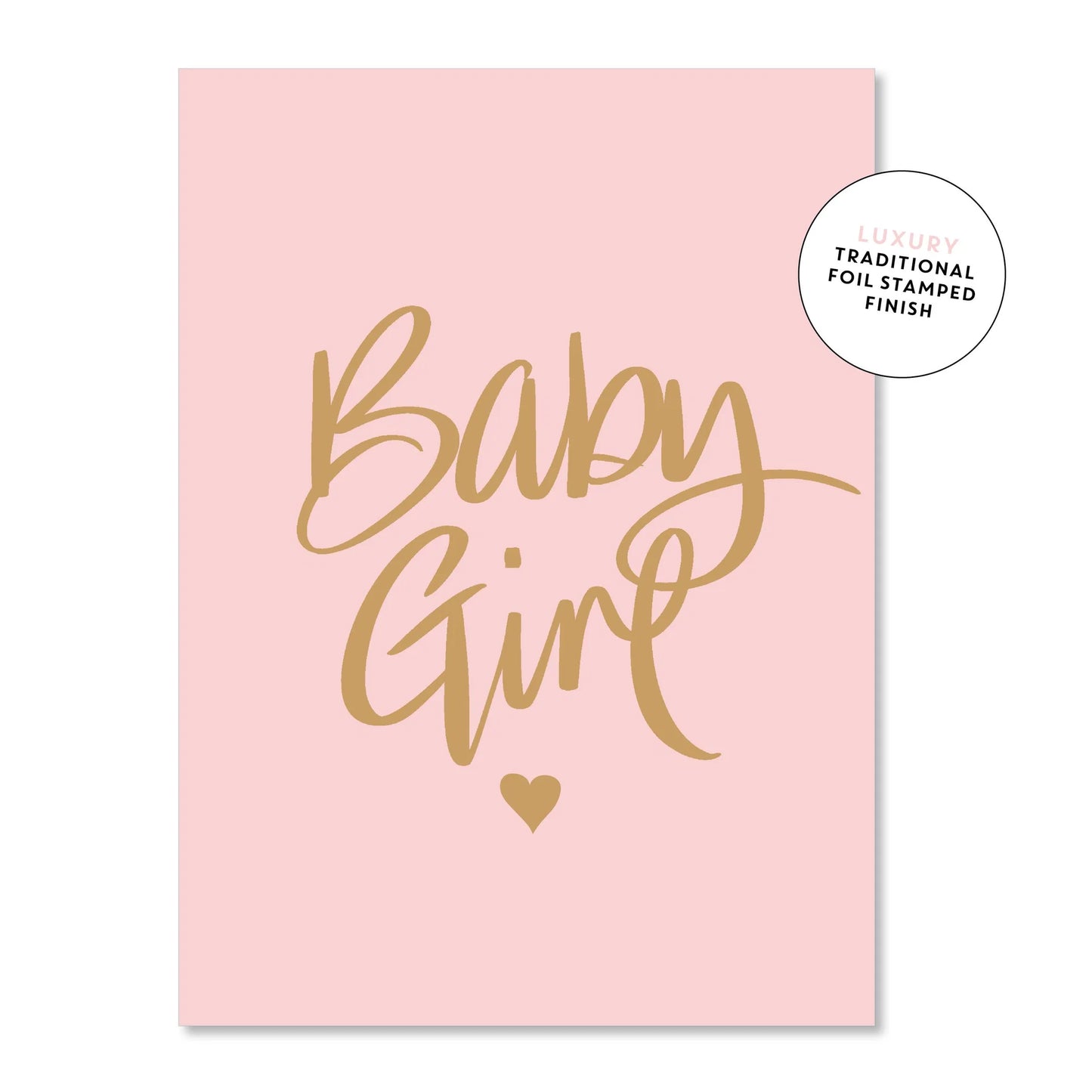 Card - Baby Girl Gold Script