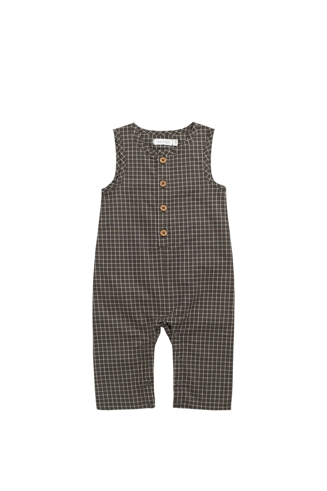 Milo Jumpsuit - Coffee Grid