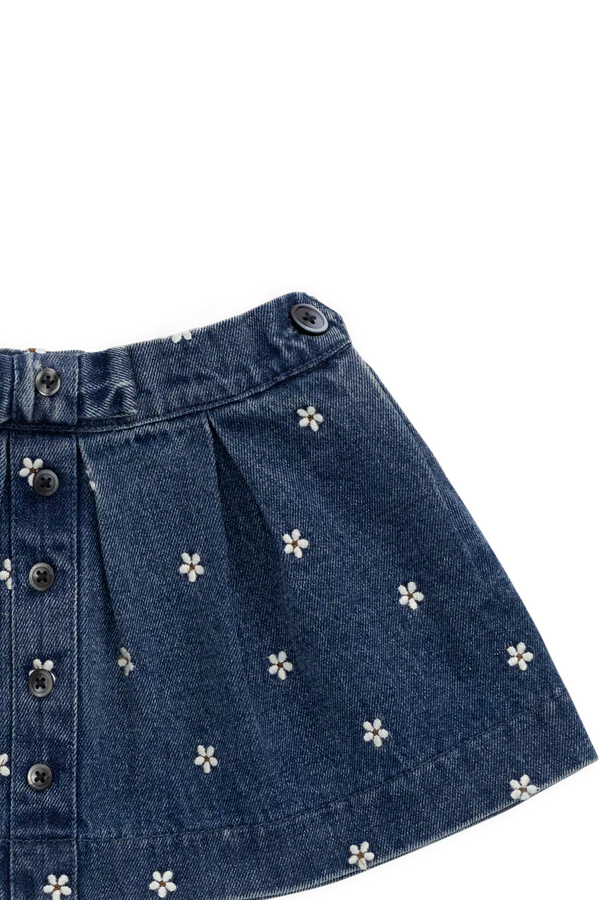 Etta Skirt - Josie Floral Denim