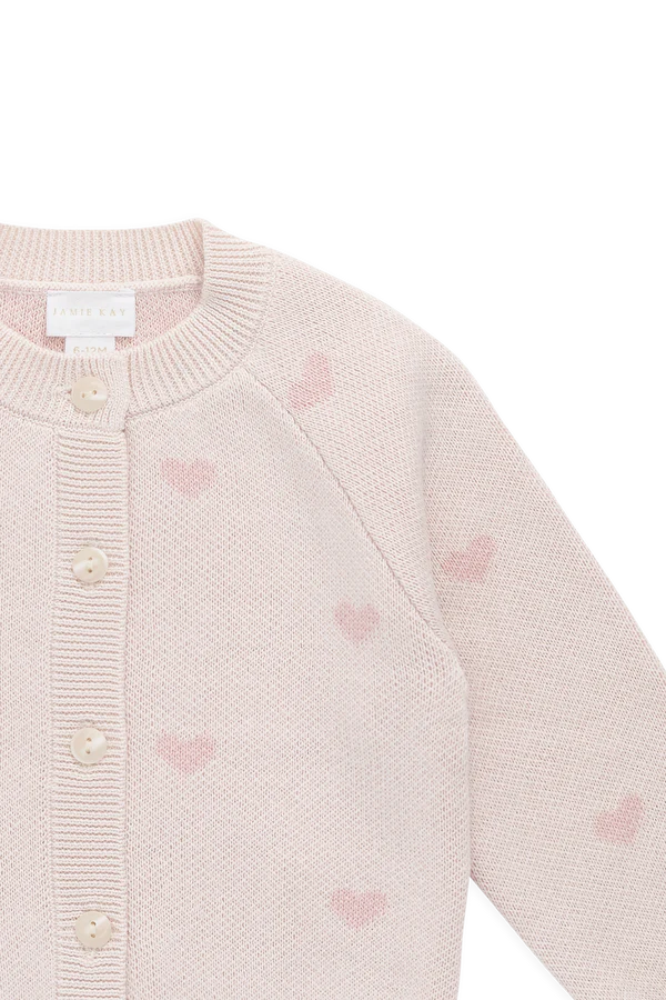 Kate Cardigan - Kate Heart Jacquard