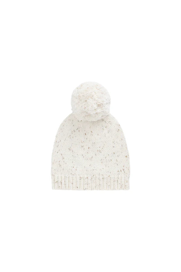 Ethan Knitted Beanie - Oatmeal Hay Fleck 0-2Yrs