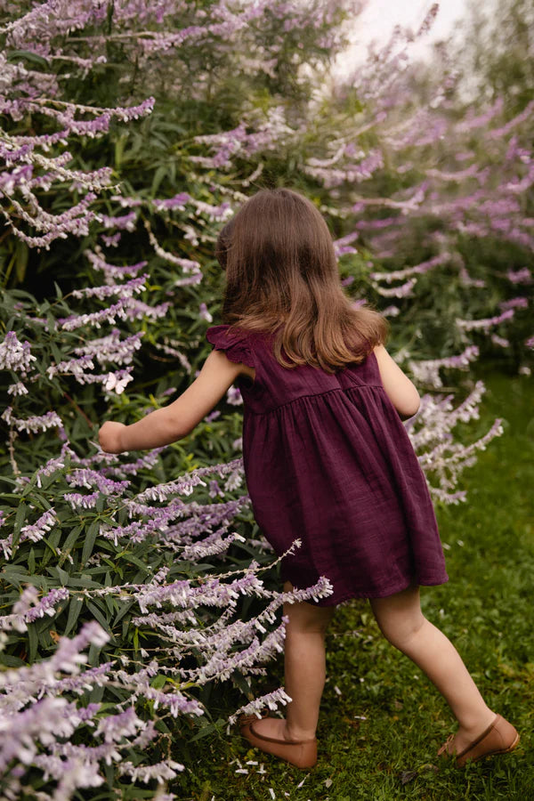 Muslin Lace Dress - Fig