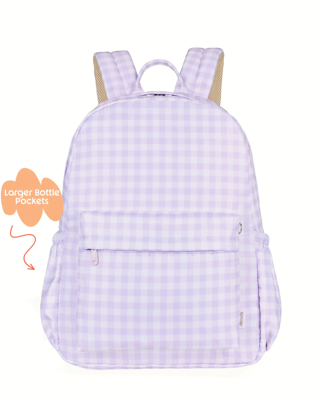 Junior Kindy/School Backback - Lilac Gingham