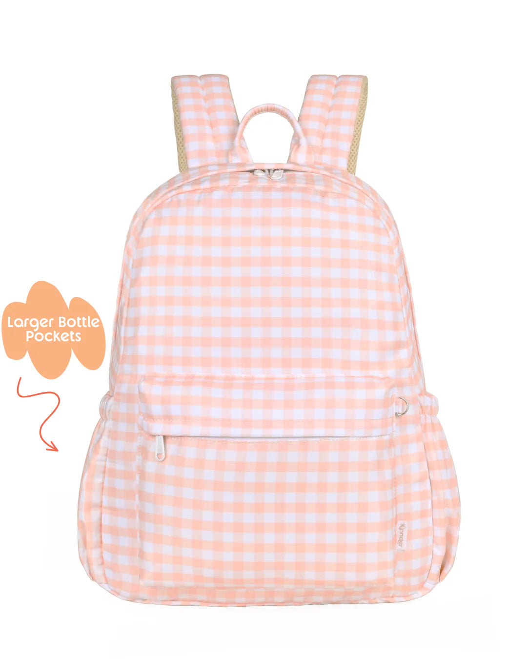 Junior Kindy/School Backpack - Pink Gingham