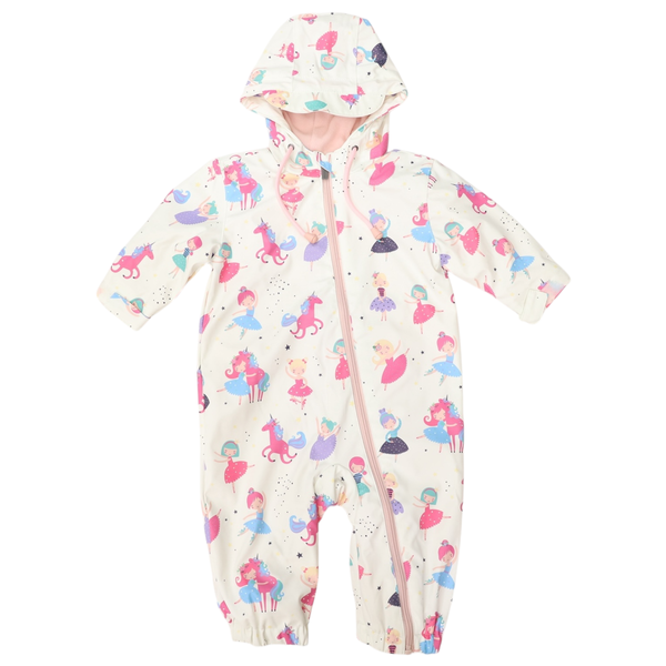 Dancing Unicorns Rain Suit - Cream