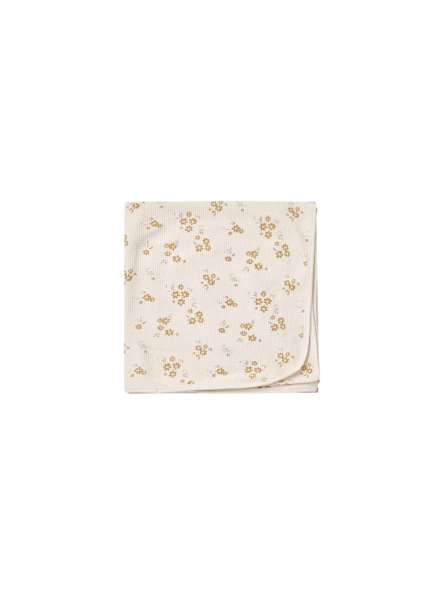 Quincy Mae Waffle Baby Blanket - Honey Flower
