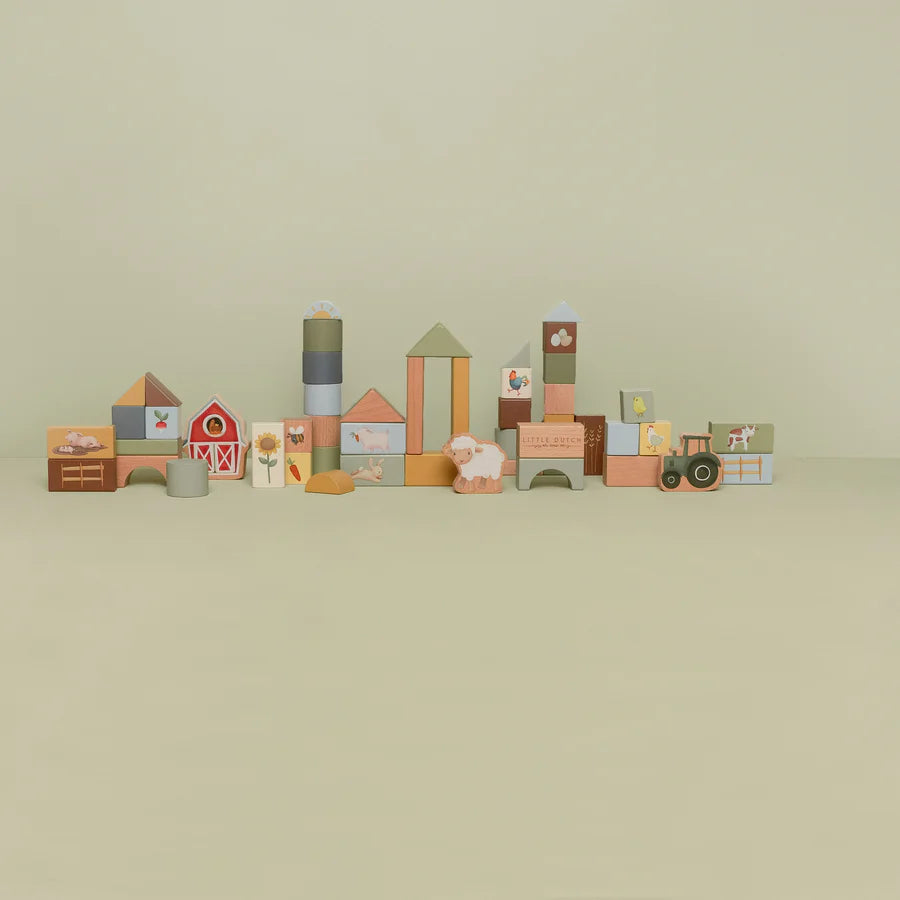 Little Farm Building Blocks - 50Pce